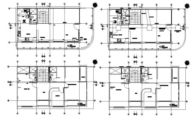 3 Bedrooms Apartment House Floor Plan Dwg File - Cadbull