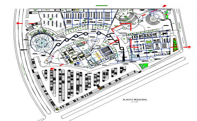 Architect shopping mall plan layout file