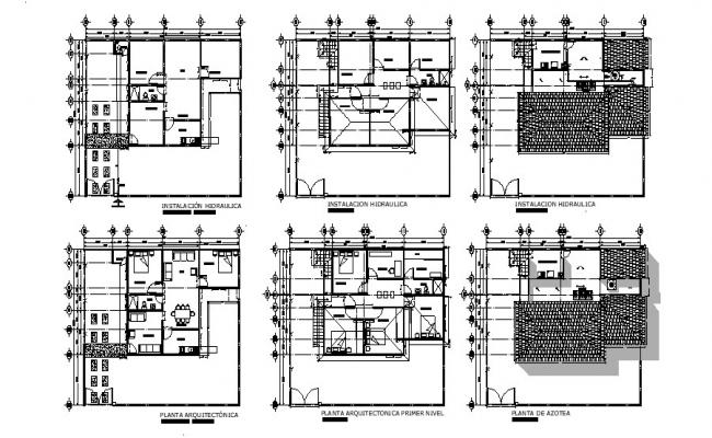 2000 SQ FT House Plans With 2 Different Option In AutoCAD Drawing - Cadbull