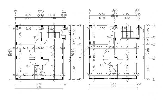 5 BHK Tenement Bungalow Design Layout Architecture Plan AutoCAD Drawing ...