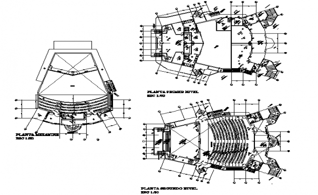 Movie theater distribution layout plan cad drawing details dwg file ...