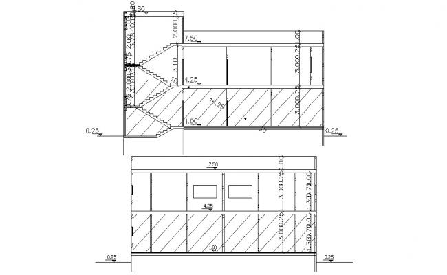 Game zone Plan and elevation detail dwg file - Cadbull