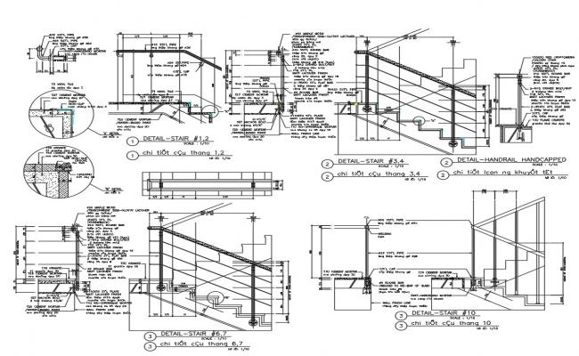 Steel Stair Detail Dawing - Cadbull