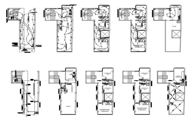 Single Story House project dwg file - Cadbull