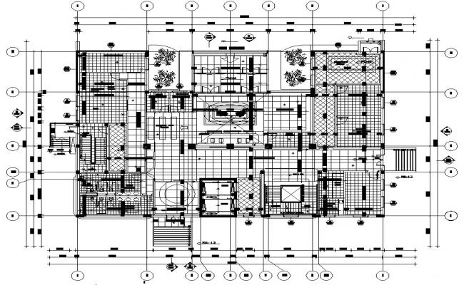 House front elevation, section and ground floor plan cad drawing ...