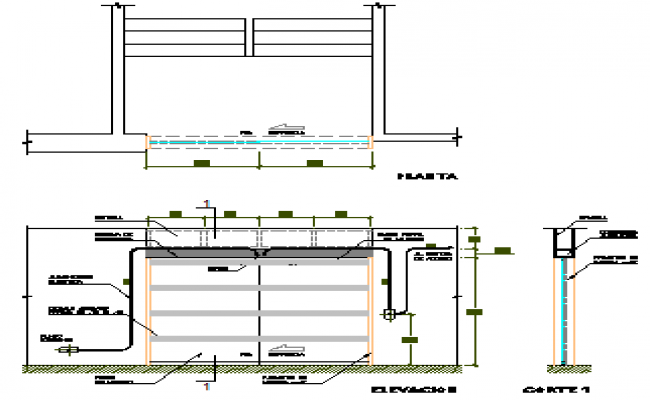 Automatic door detail design drawing