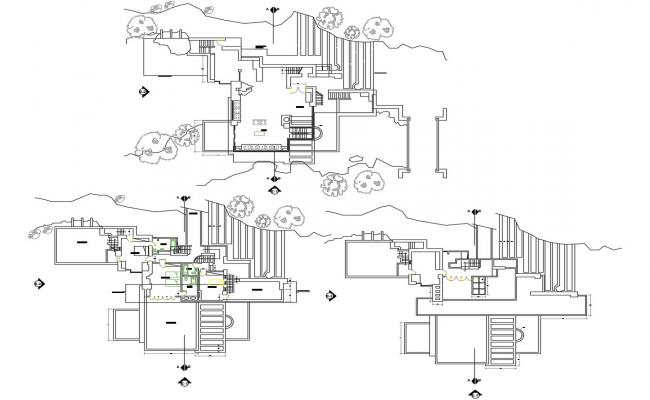 Castle plan and elevation with architecture detail dwg file - Cadbull