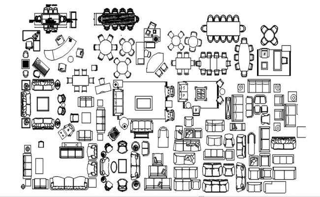 Semi-circular sofa elevation 2d view CAD furniture layout dwg file ...