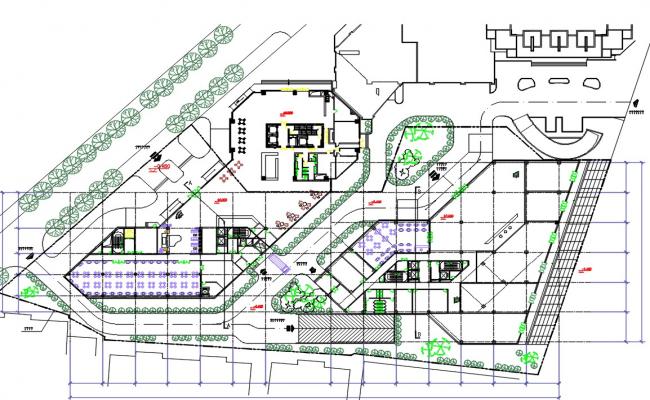 Parking Ramp Slope Building Section Drawing - Cadbull