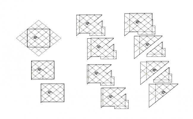 Roof plan of Residential house 65'0'' x 52'0'' with detail dimension in ...