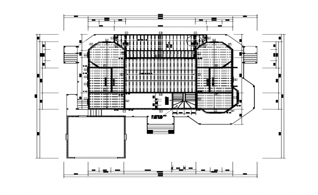 Building terrace plan detail 2d view autocad file