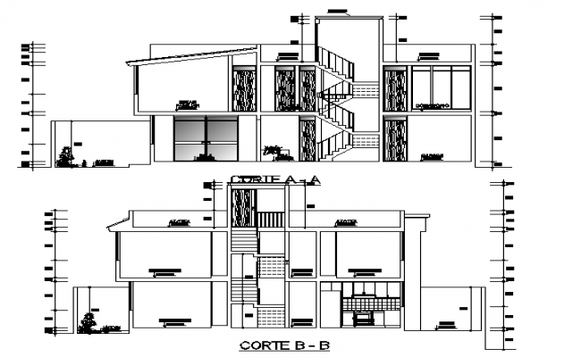 Plan and elevation detail dwg file - Cadbull