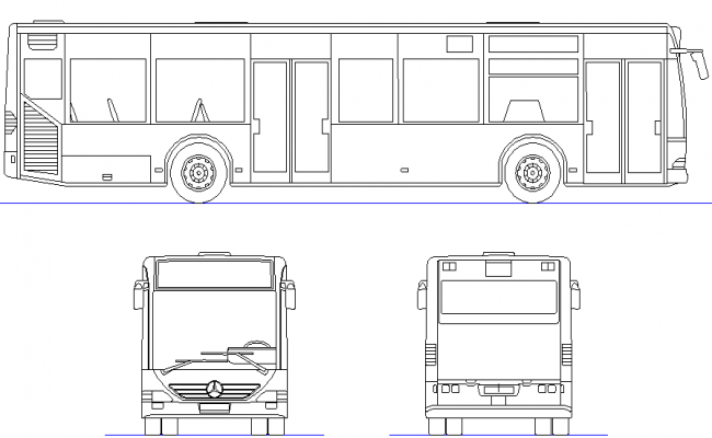 Bus Mercedes citaro detail dwg file