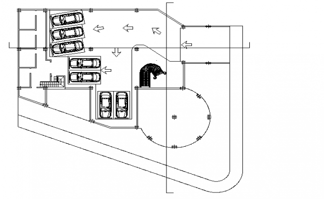 Plan and elevation of hotel building structure 2d view layout dwg file ...