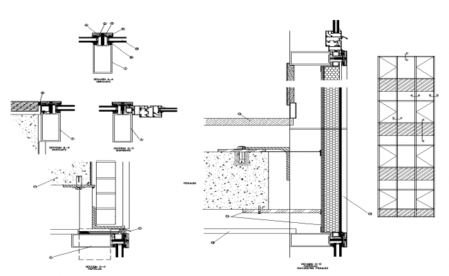 Typical wall section detail drawing file - Cadbull