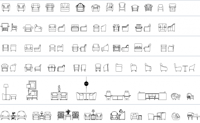 Chair cad blocks