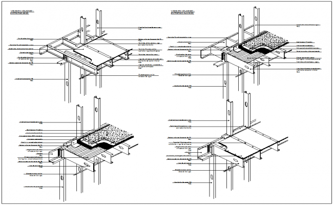 Channel connection bolt connection dwg file