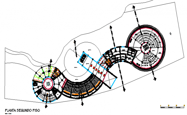 Circular design layout plan of building, corporate 