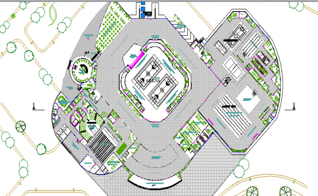 Tennis court plan dwg file - Cadbull