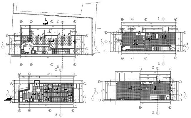 Restaurant dwg file - Cadbull