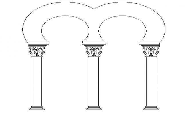 Column Arch Elevation dwg file