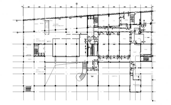 Foundation plan of a column structure 2d view layout file in dwg fromat ...