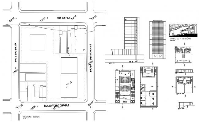 Commercial Complex Front Elevation In 3D MAX File Free ...