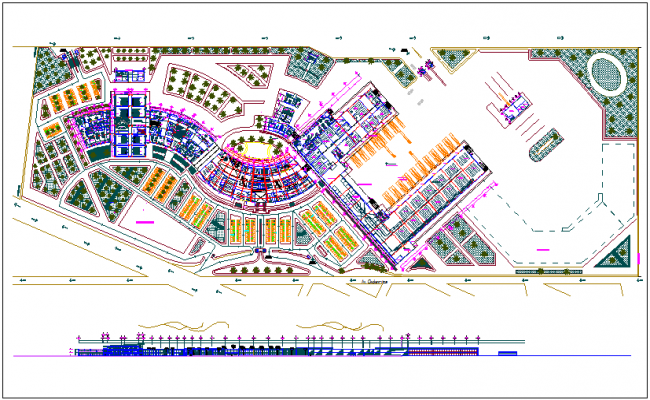 Section plan of Building dwg file - Cadbull