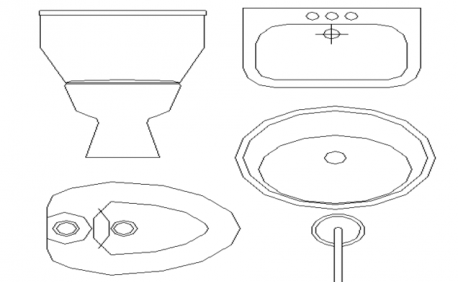 Public toilet plan in AutoCAD file - Cadbull