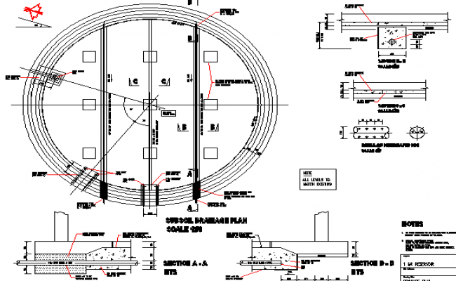 Overhead water tank detail information dwg file - Cadbull