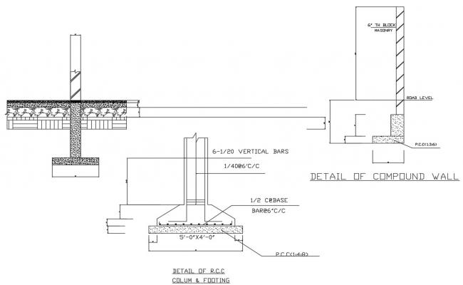 Foundation Section Detail Cadbull