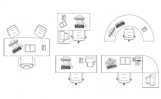 Office Furniture CAD Blocks - Cadbull