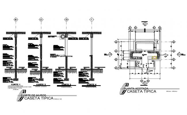 Clay tile details with roof construction details dwg file - Cadbull