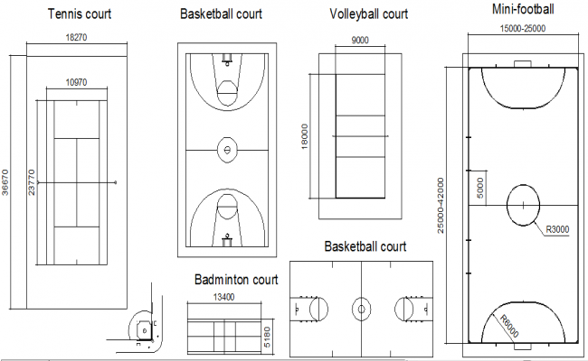 Indoor sports stadium elevation and section details dwg file - Cadbull