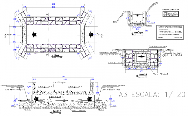 Culvert bridge type autocad file