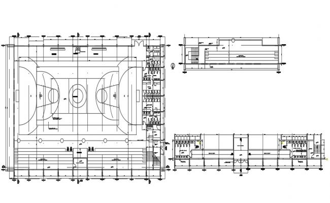 Cricket stadium distribution plan cad drawing details dwg file - Cadbull