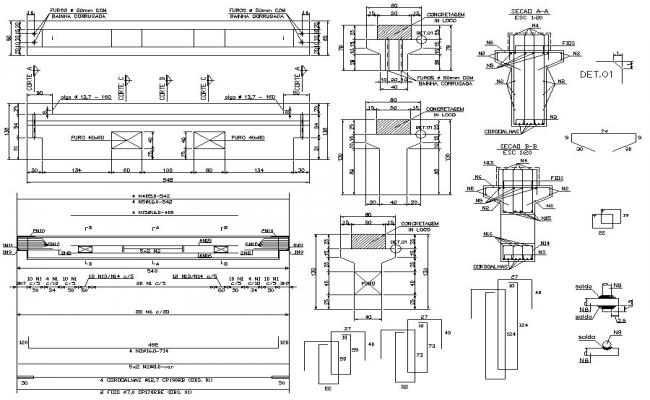 Flat slab detail drawing in dwg AutoCAD file. - Cadbull