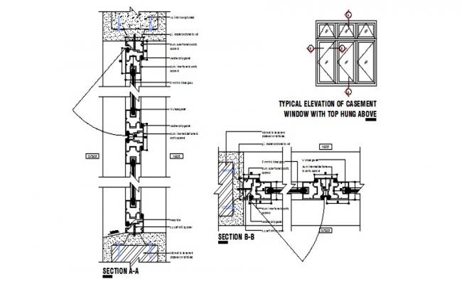 Foundation plan and section detail autocad file - Cadbull