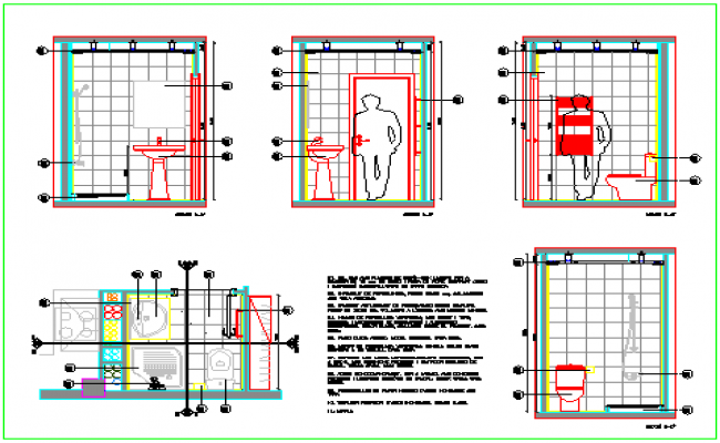 Detail drawing of WC design drawing