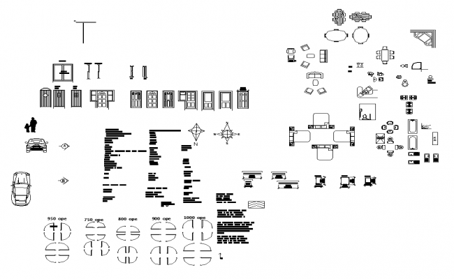 Different structure logo and symbol detail dwg file