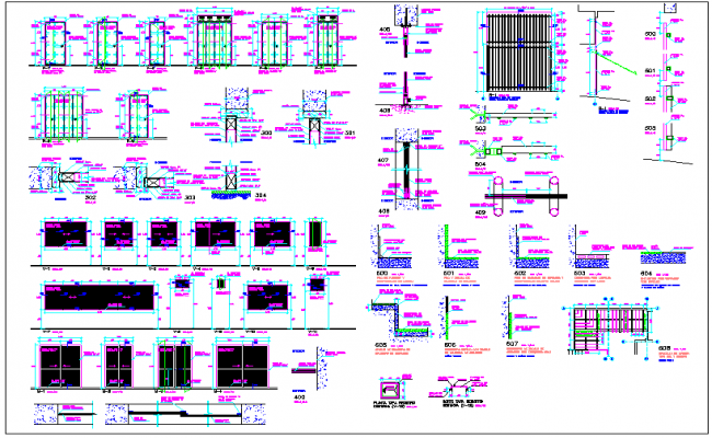 Door detail dwg file