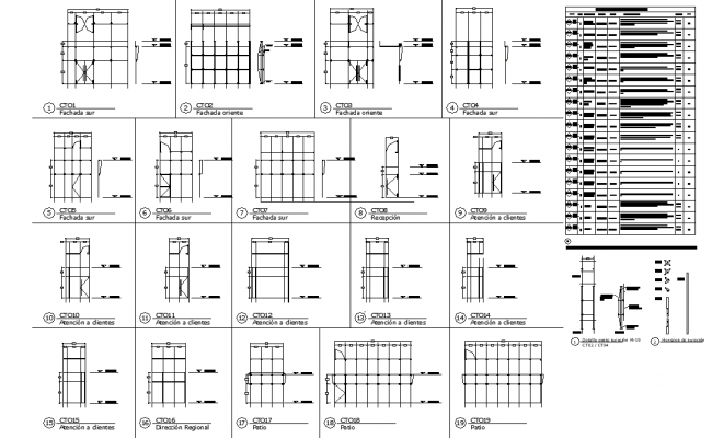 Door and window elevation with different design for 3 bedroom design ...