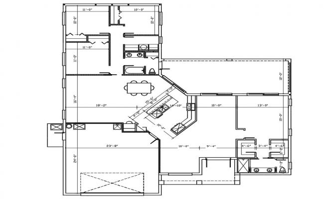 2 BHK Row  House  Furniture Layout Plan  AutoCAD  File Cadbull