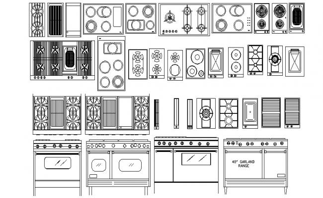 Kitchen Range Cad Blocks | Wow Blog