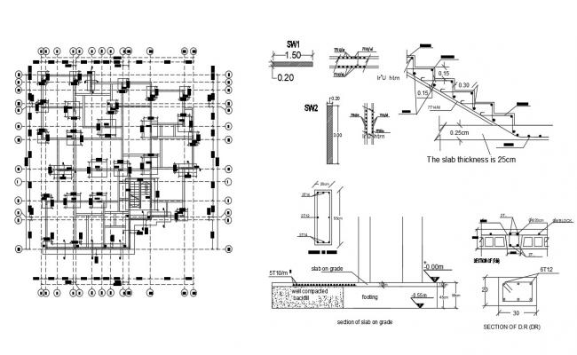 RCC Foundation Layout Plan Design PDF File Download - Cadbull