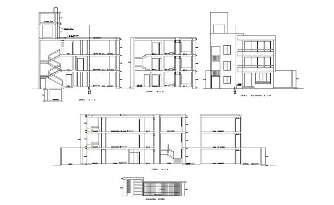 Shop Top Housing Apartment Floor Plan Working Drawing - Cadbull