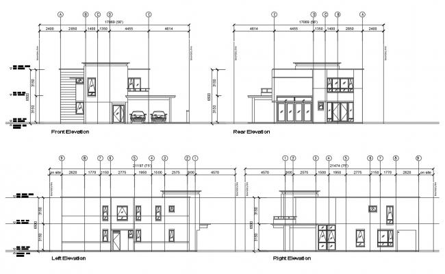 Architectural plan of the house with furniture details in dwg file ...