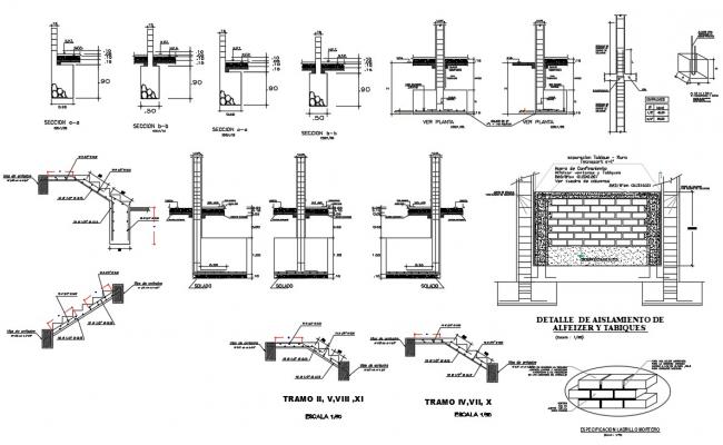 Auditorium Stairs Details  Auditorium  structure detail  dwg file Cadbull