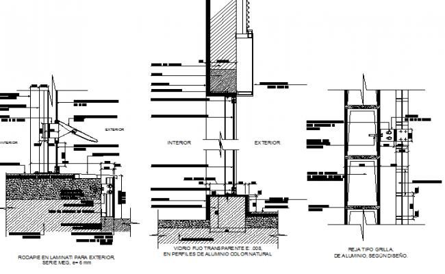 Footing and column plan and section plan detail dwg file