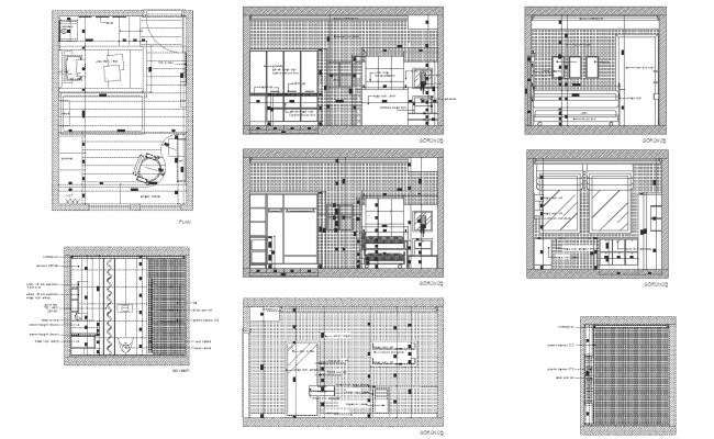 Dwg File Of Kids Bedroom Layout With Sections Cadbull